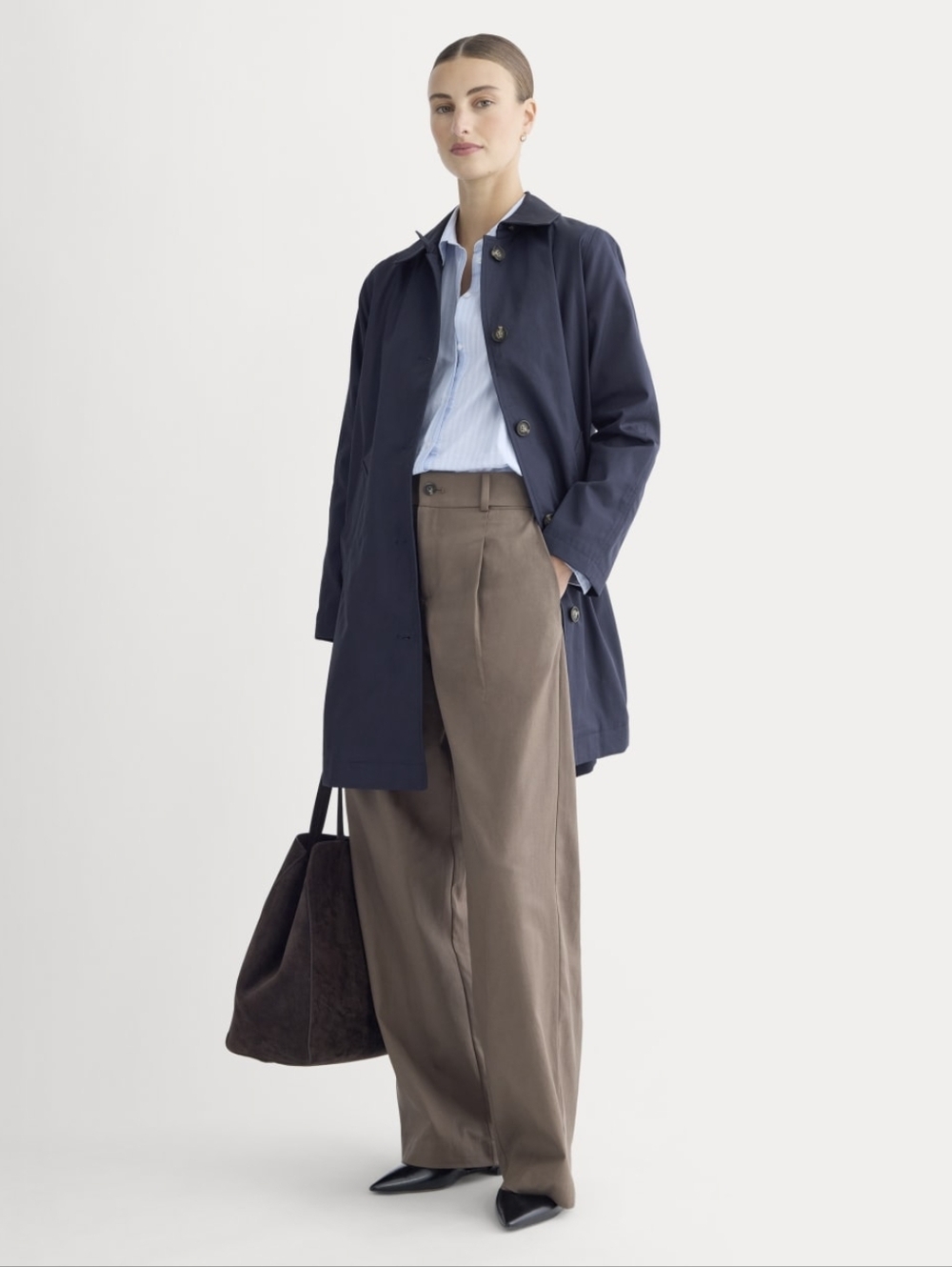 Everlane "Mac" Single-Breasted Trench Coat